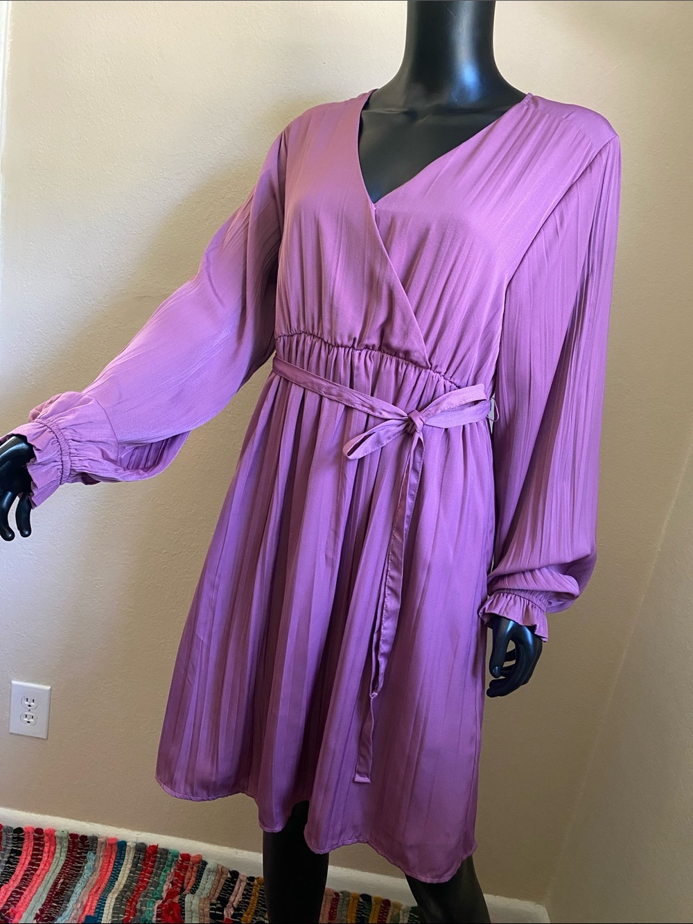 Motherhood Wrap-Front Long Sleeve Maternity Dress NWoTs - Picture 3 of 12